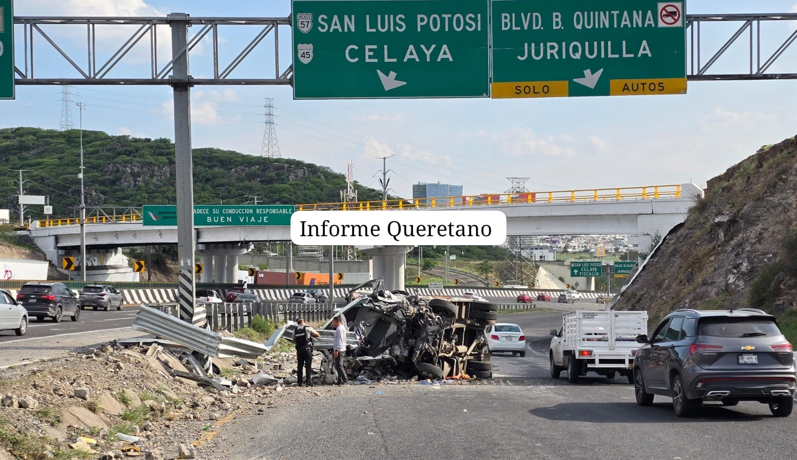 Dos lesionados de gravedad tras accidente en la México Querétaro!
