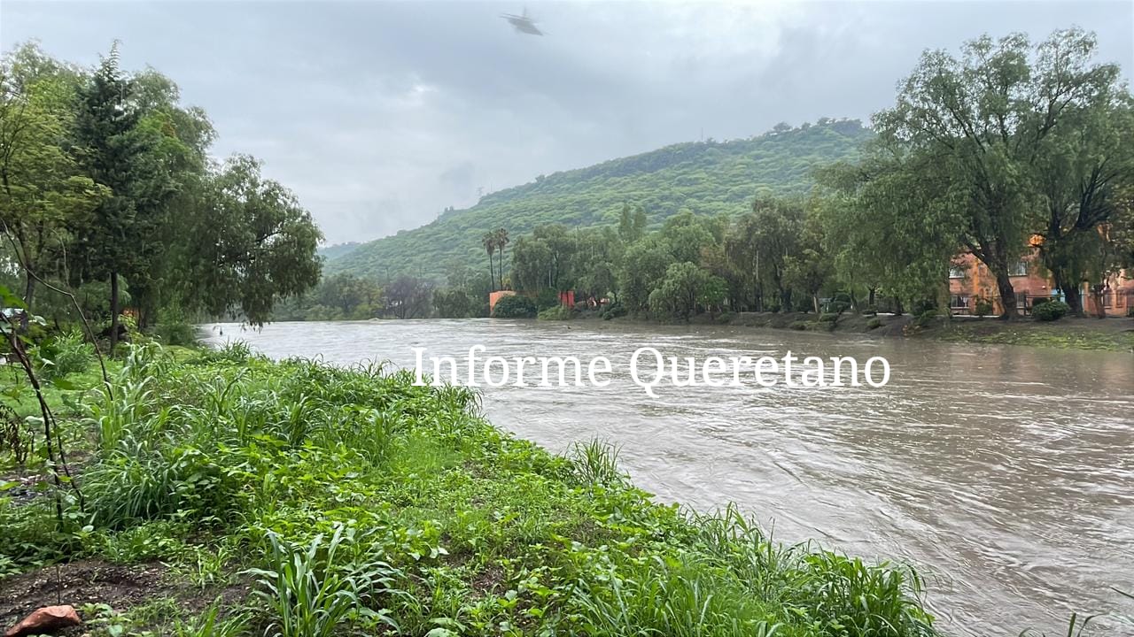 Alerta Protección Civil de El Marqués por creciente en el Río Querétaro en La Cañada!