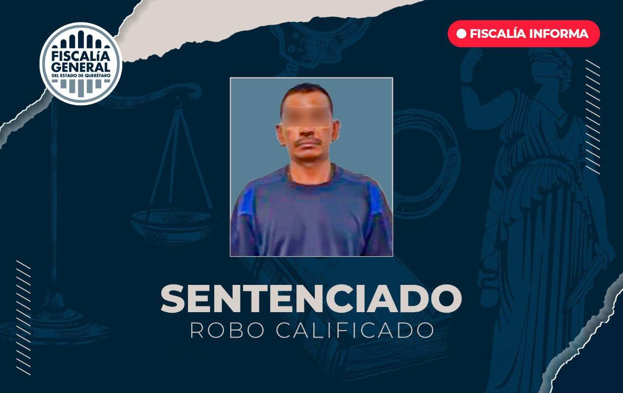 Obtiene FGE sentencia de 5 años 6 meses de prisión por robo de equipo de construcción y vehículo