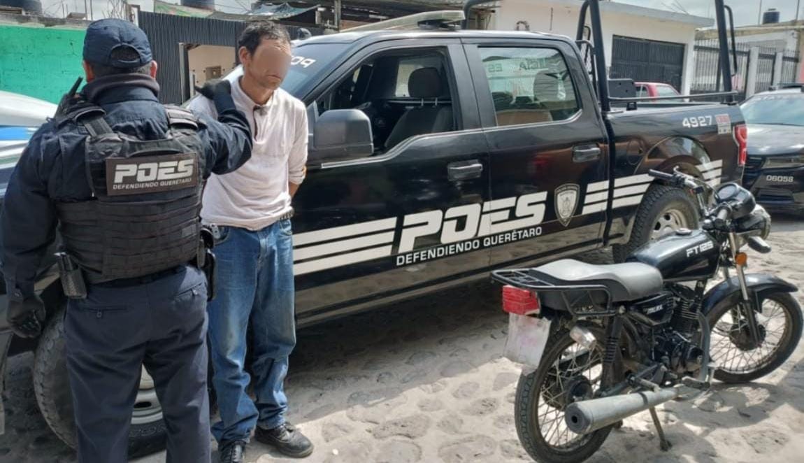 POES asegura moto robada y detiene a sujeto en la capital