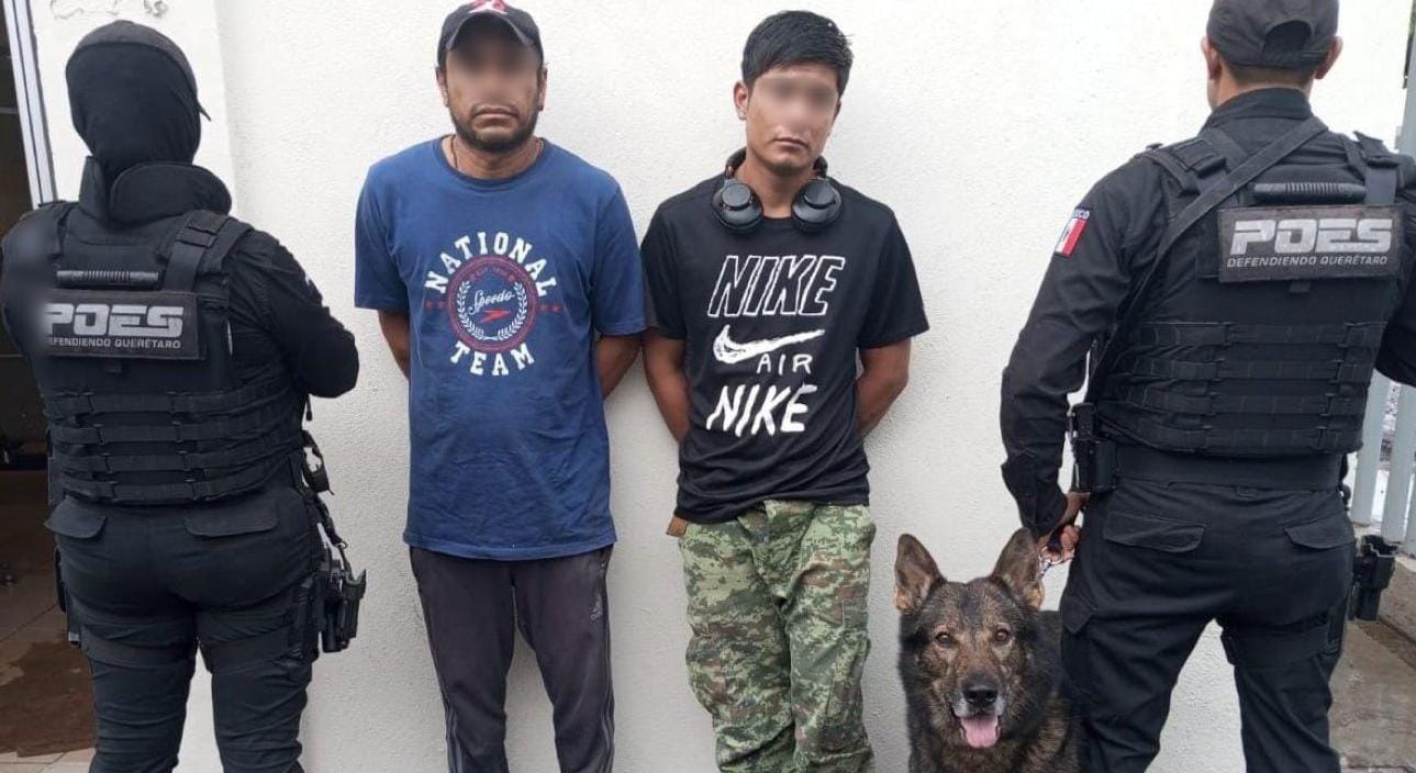 En Santa María Magdalena, POES detiene a dos individuos por delitos contra la salud