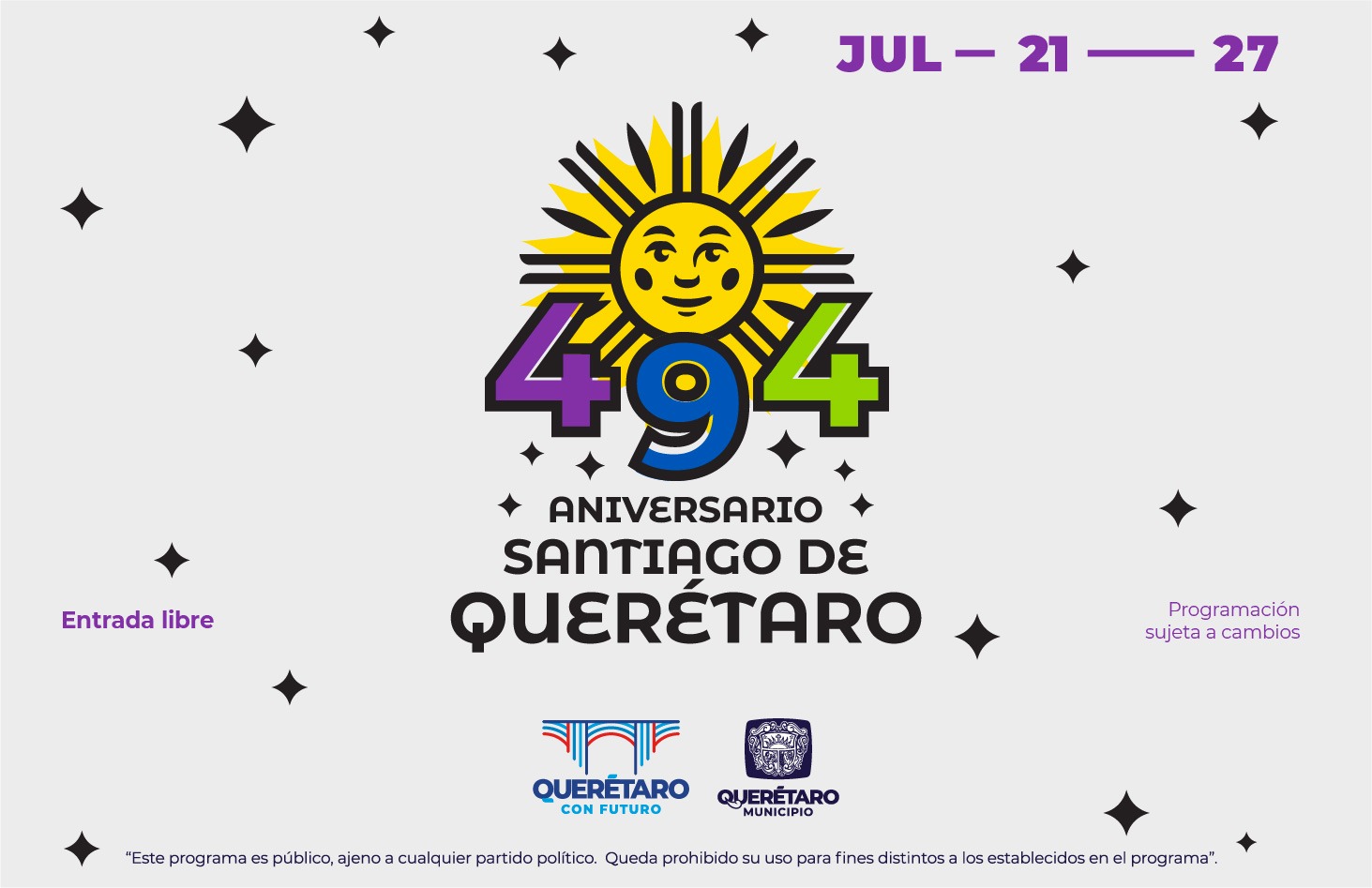Anuncia Municipio de Querétaro Festival 494 Aniversario de la Ciudad Santiago de Querétaro