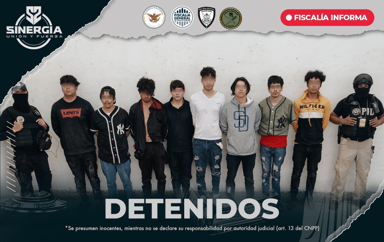 Detiene FGE a 17 personas y asegura 28 armas durante operativo Sinergia en Querétaro y Pedro Escobedo