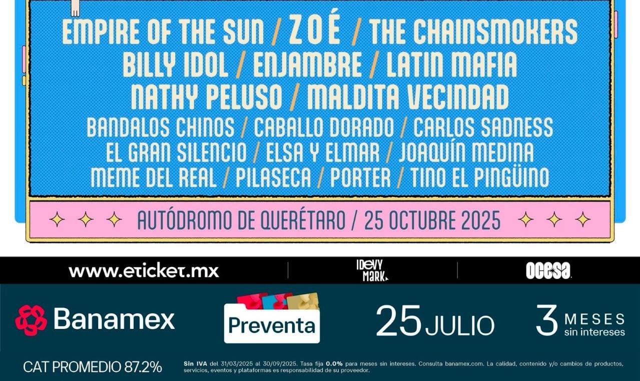 Confirman fecha y artistas para Pulso GNP 2025 en Querétaro