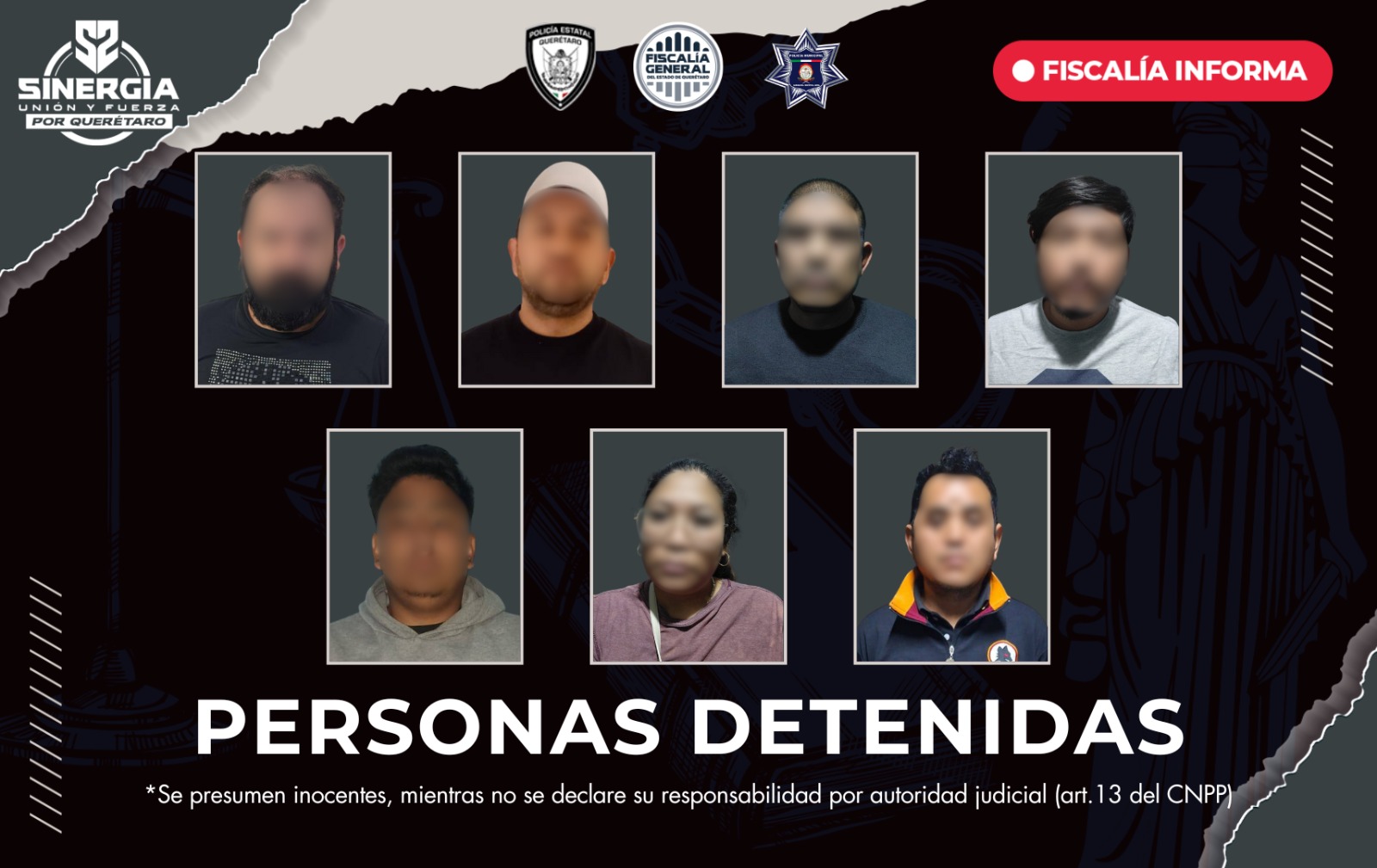 12 Cateos simultáneos en Ezequiel Montes, Colón y San Juan del Río dejan siete personas detenidas.