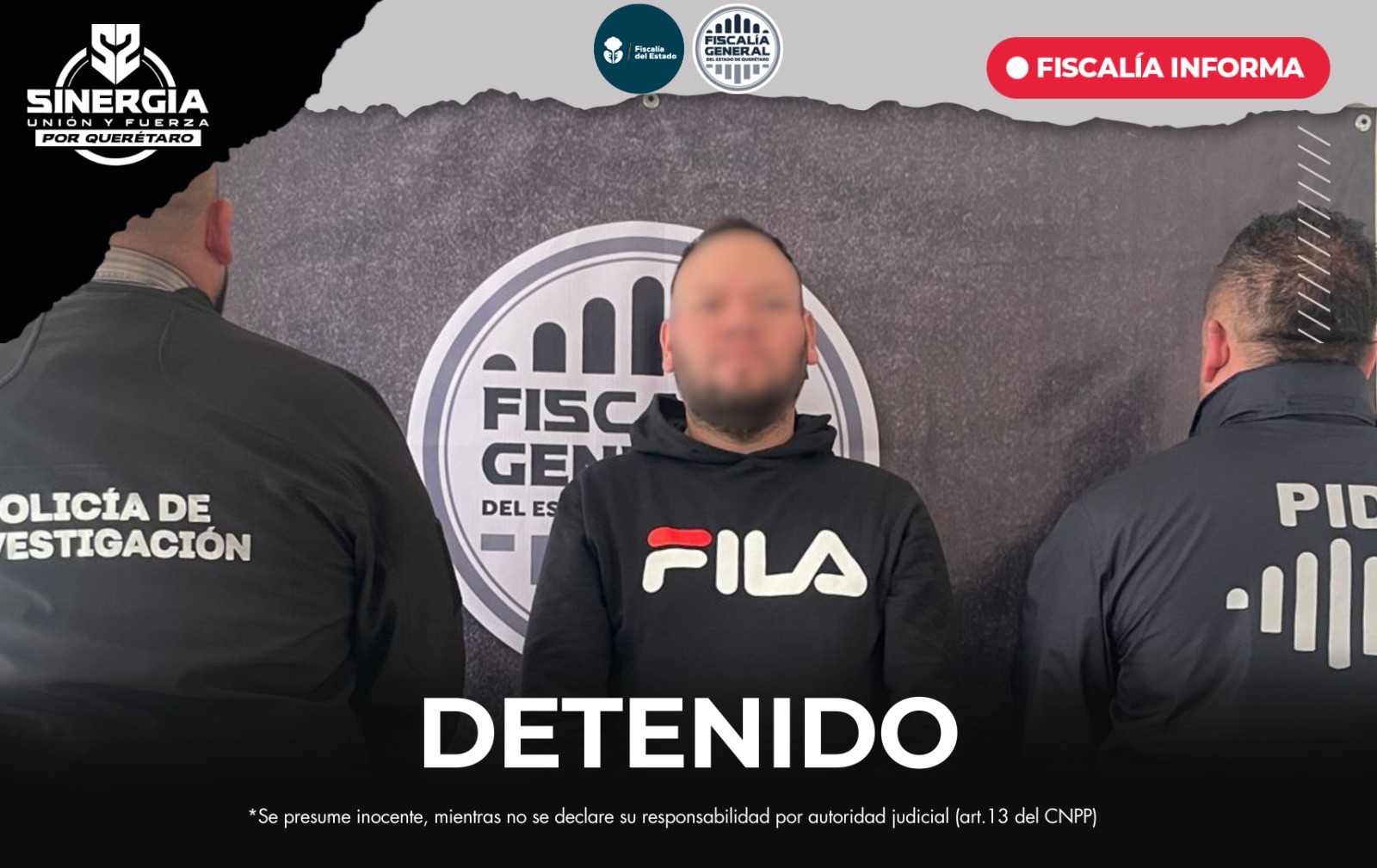 Sinergia detiene en Querétaro un hombre buscado en Jalisco por Robo Calificado