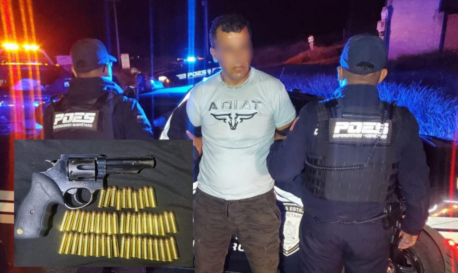 En operativo Alcoholímetro, POES detiene a hombre y asegura arma de fuego