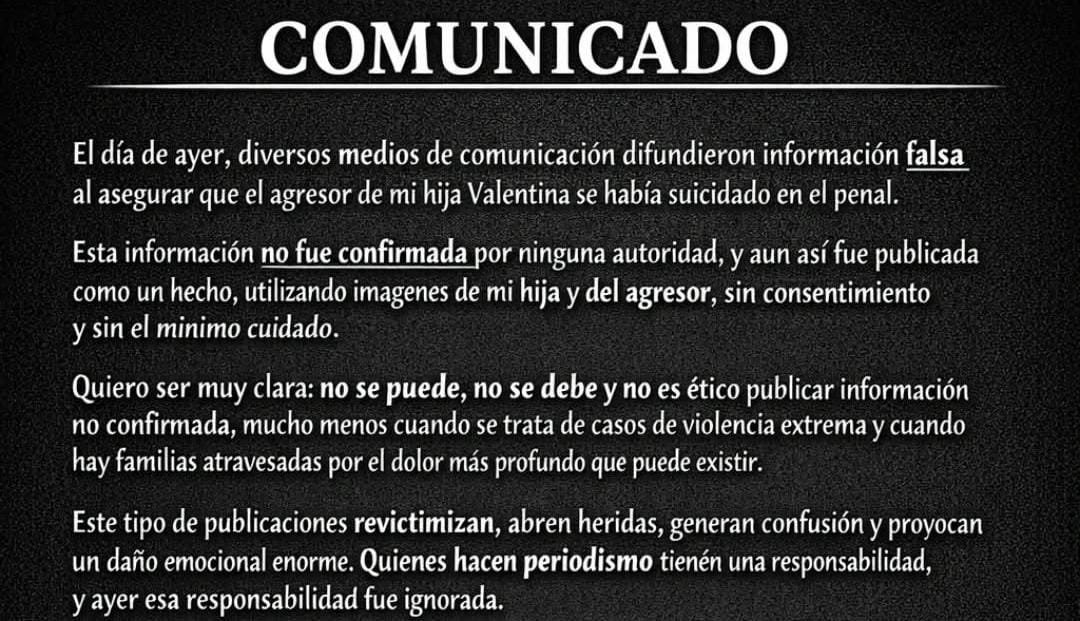 DESMIENTEN MUERTE DE FEMINICIDA DE VALENTINA!
