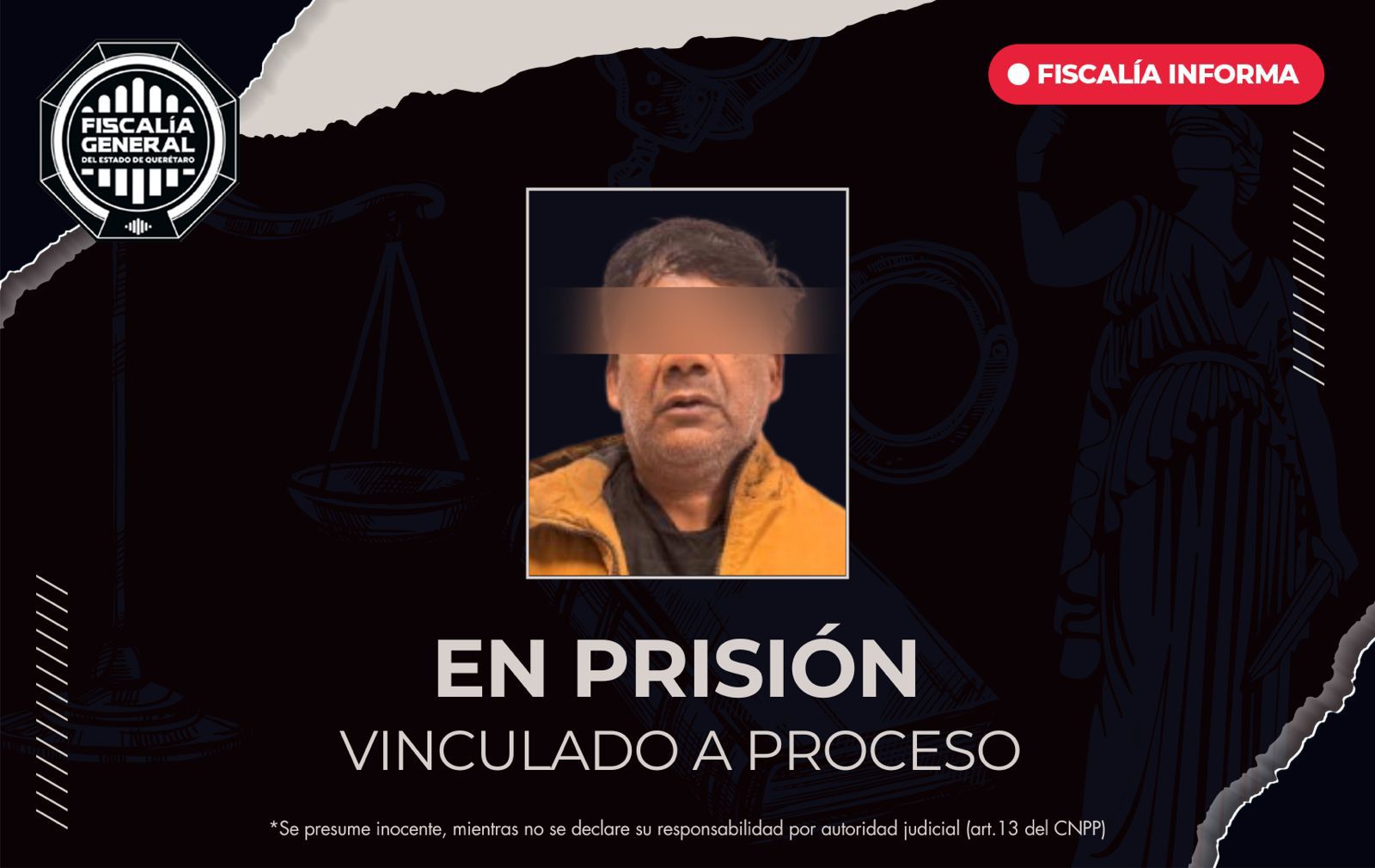 Francisco Javier “N” en prisión por feminicidio ocurrido en San Juan del Río