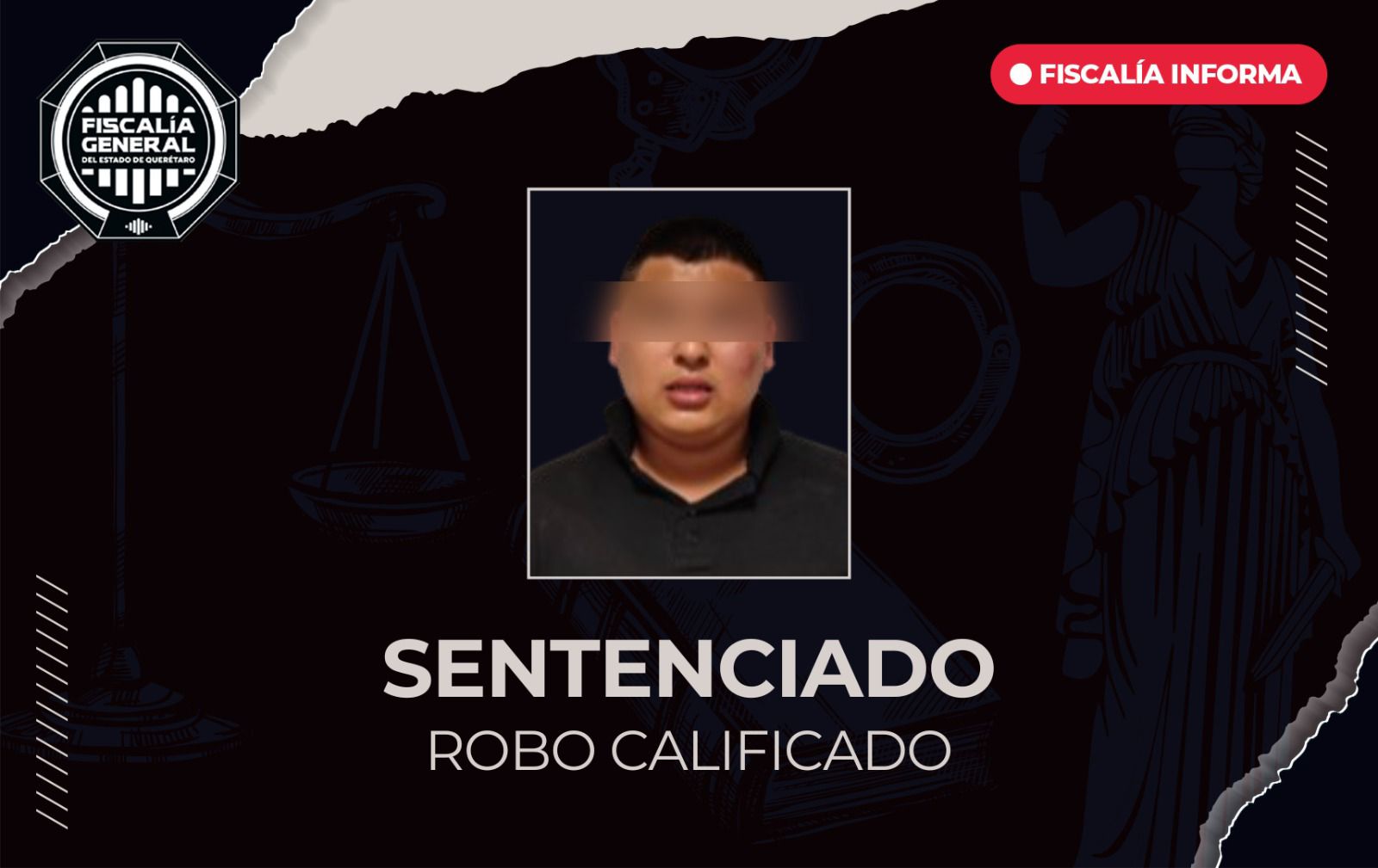Brian “N” sentenciado por robo calificado en San Juan del Río