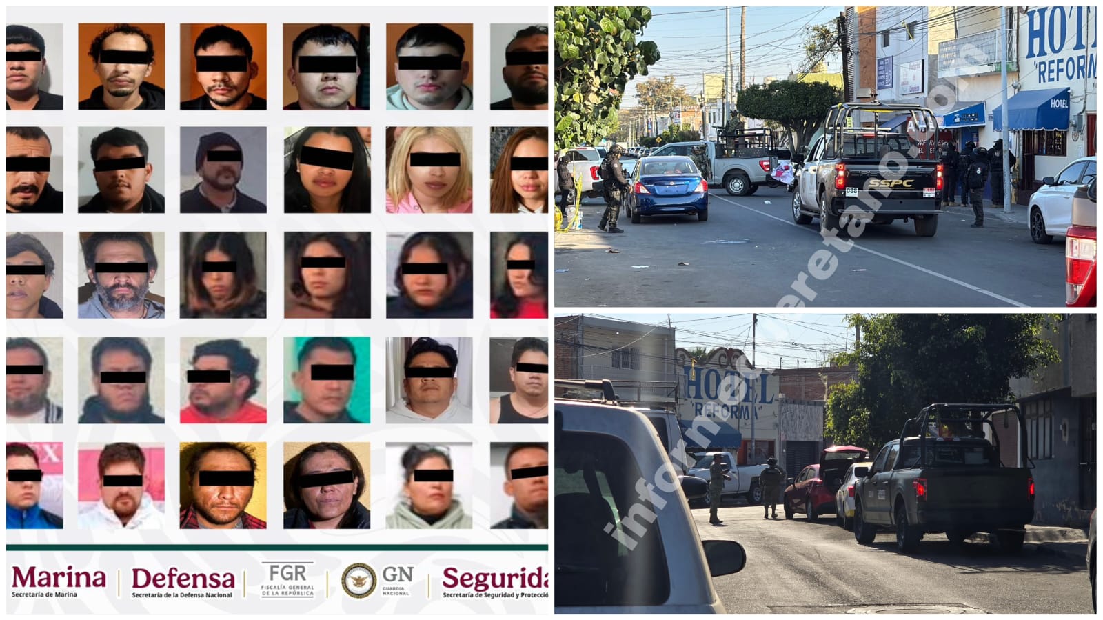 Caen 30 integrantes de una célula delictiva en Querétaro