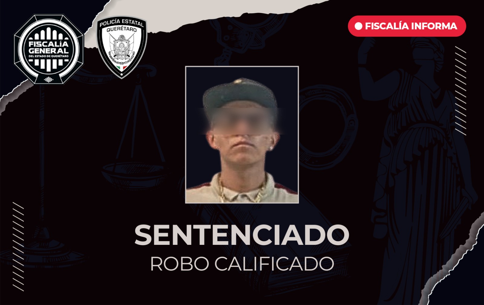 Sentenciado Enrique “N” por robo calificado en instalaciones educativas de Querétaro
