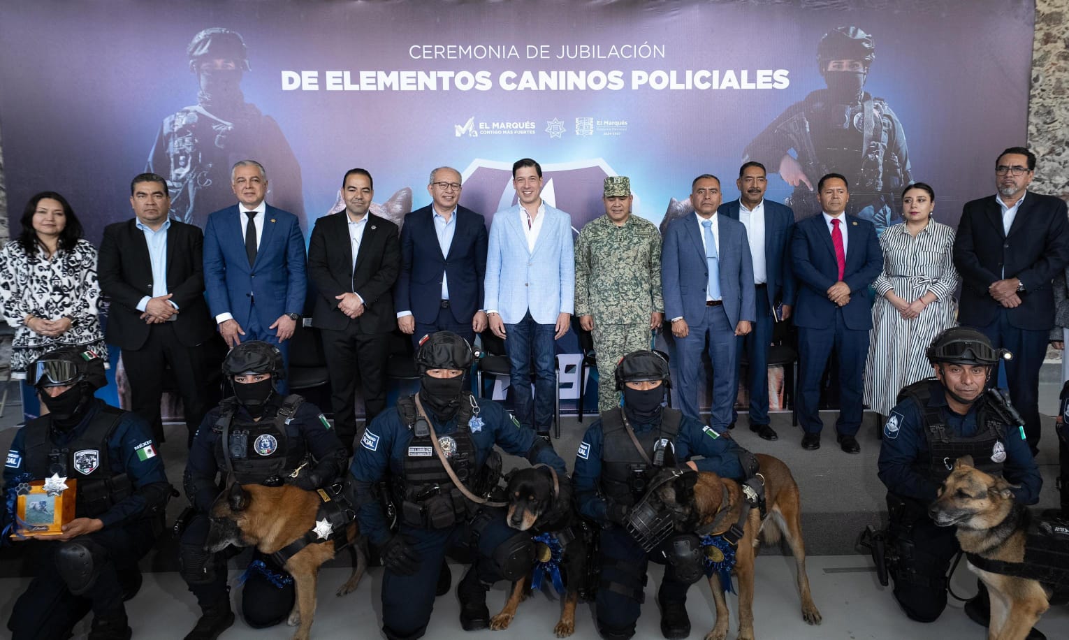 Reconoce Rodrigo Monsalvo trayectoria y legado de la Unidad K9 de la SSPM El Marqués