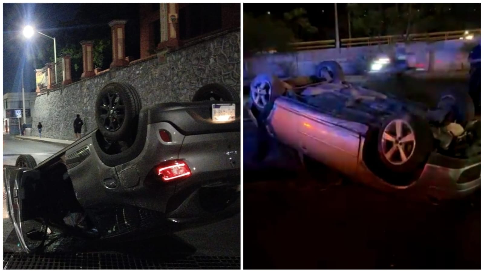 DOS VOLCADURAS EN LA CAPITAL