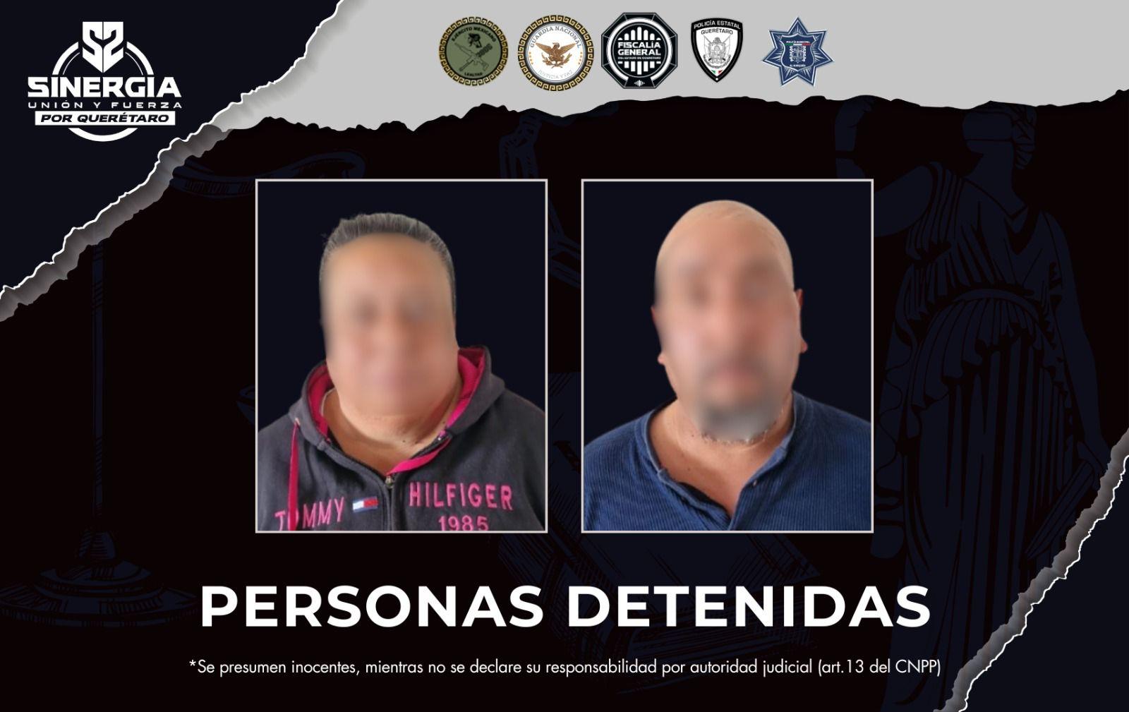 Sinergia detiene a dos personas tras cateos en El Marqués, por delitos contra la salud