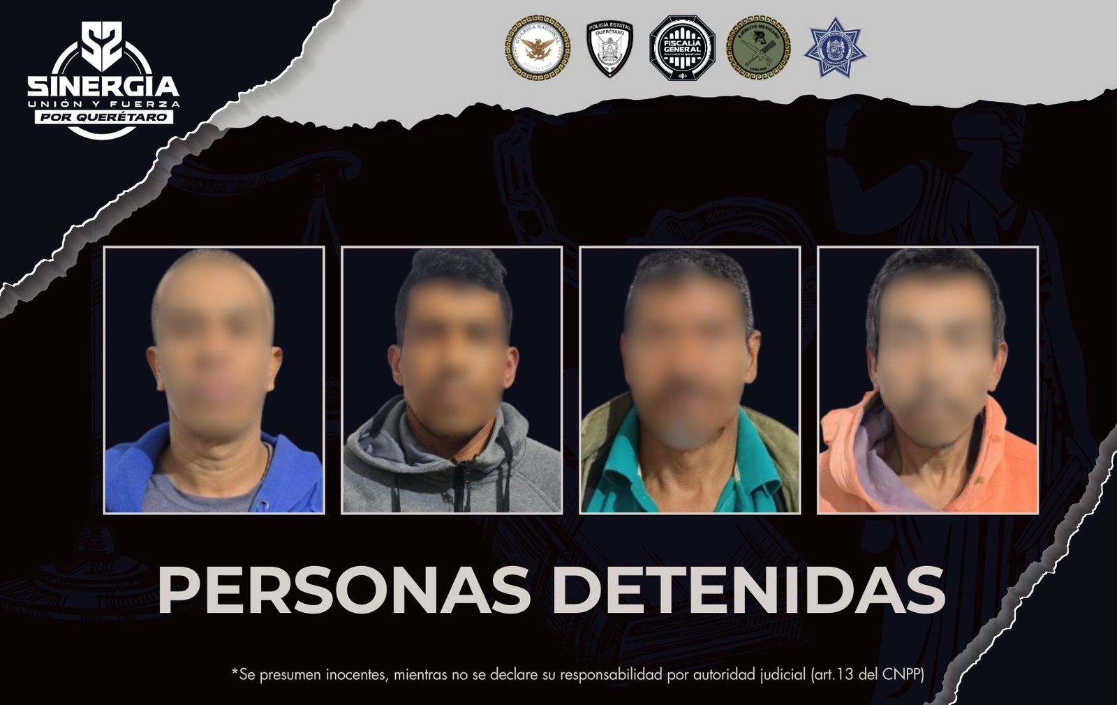 Sinergia ejecuta 8 cateos simultáneos en Querétaro y Corregidora