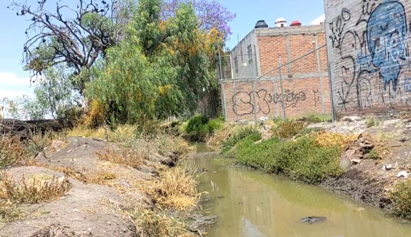 Denuncian afectaciones a la salud por malos olores en canal de aguas negras en la colonia La Joya