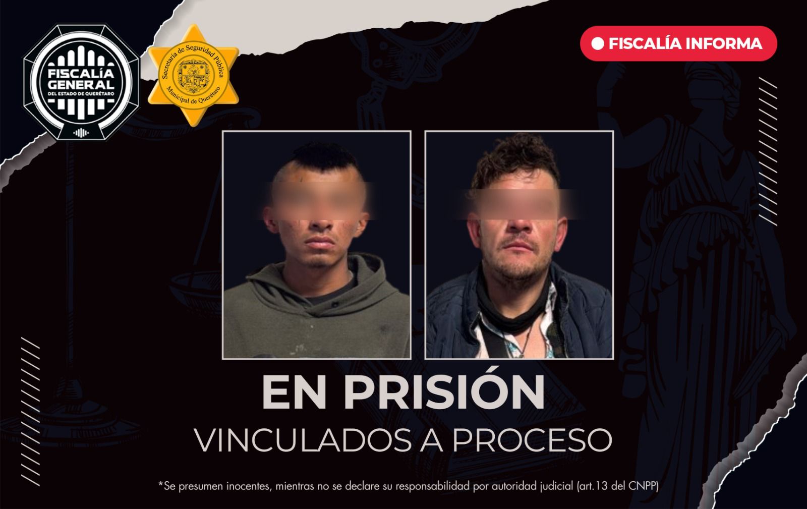 Dos hombres en prisión por robo con violencia en estación de gas en Querétaro