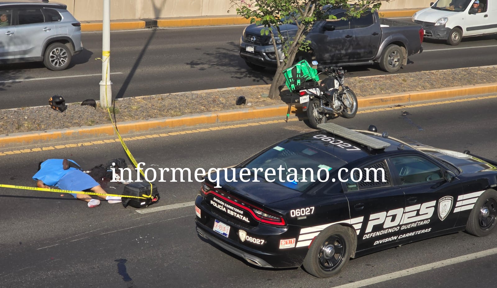 Muere motociclista repartidor en choque sobre Bernardo Quintana Sur