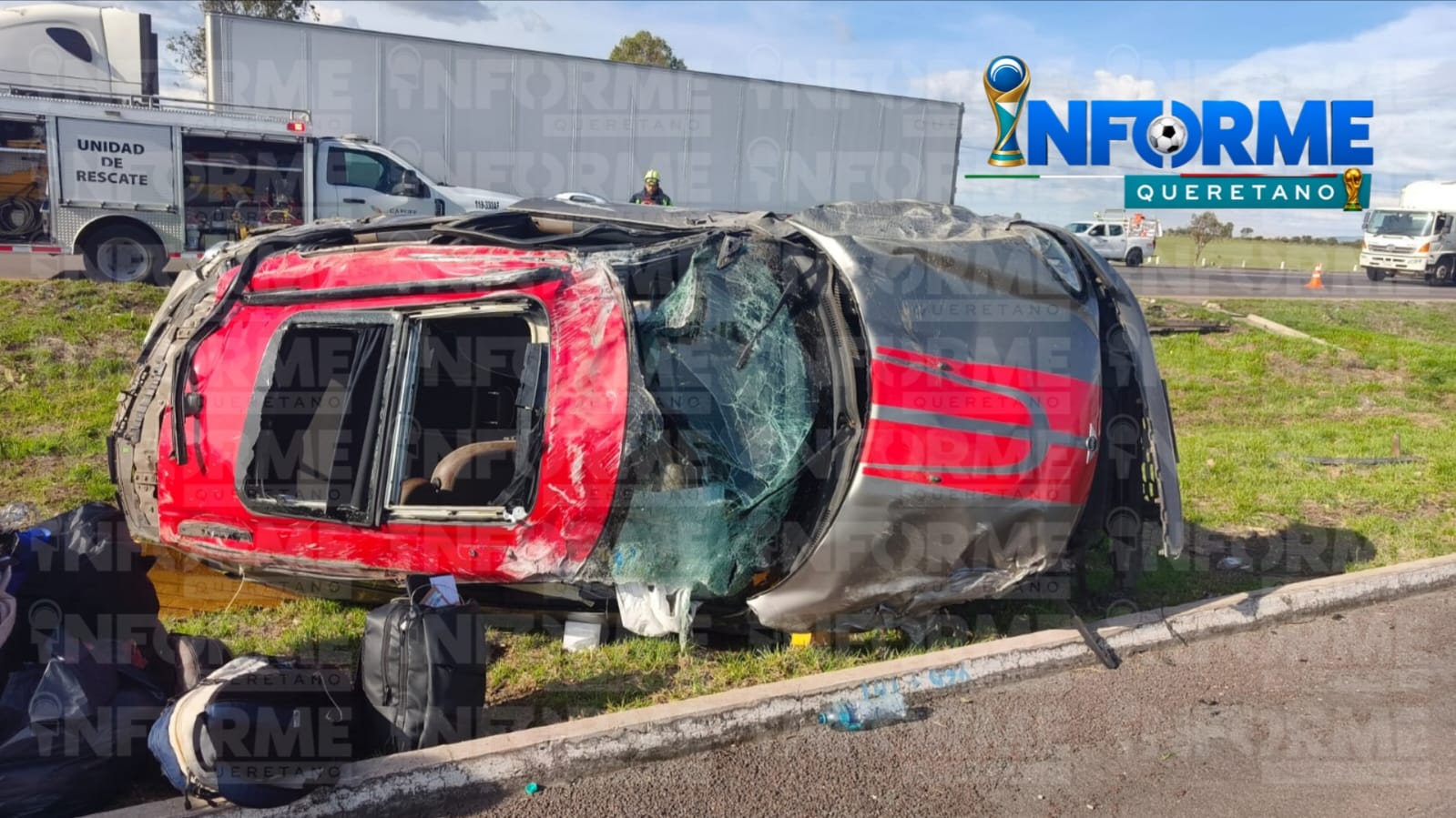 MUERE AL SALIR EXPULSADO DE SU AUTOMÓVIL EN LA CARRETERA 57