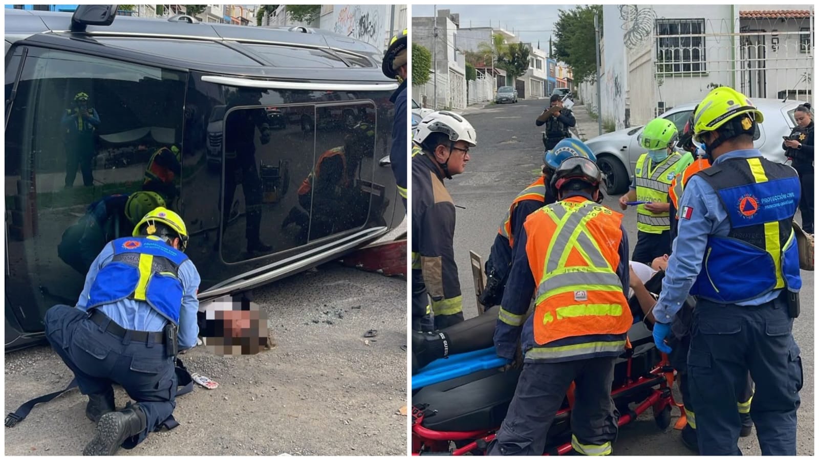 UNA MUJER LESIONADA EL SALDO DE APARATOSA VOLCADURA EN LAS AMÉRICAS!