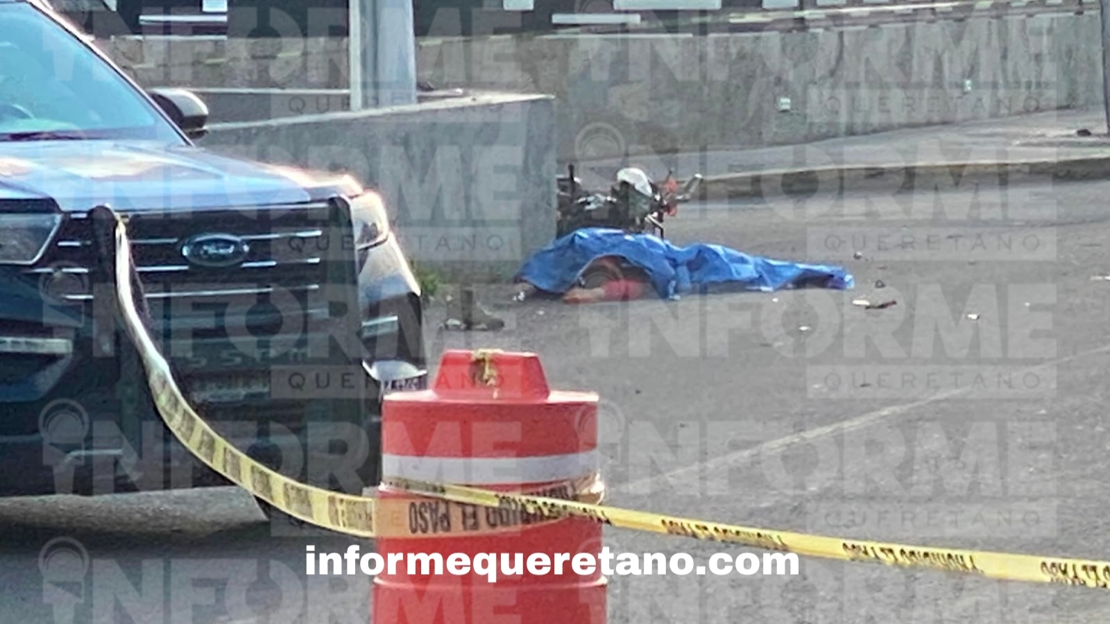 MUERE MOTOCICLISTA EN LA MÉXICO – QUERÉTARO TRAS COLISIONAR CONTRA UN POSTE