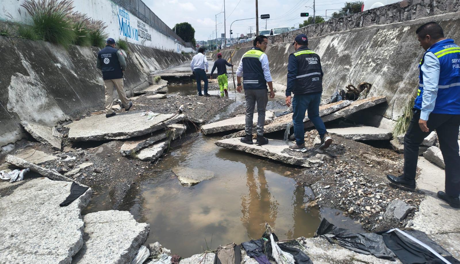 CHEPE GUERRERO SUPERVISÓ LOS DAÑOS EN EL DREN CANDILES