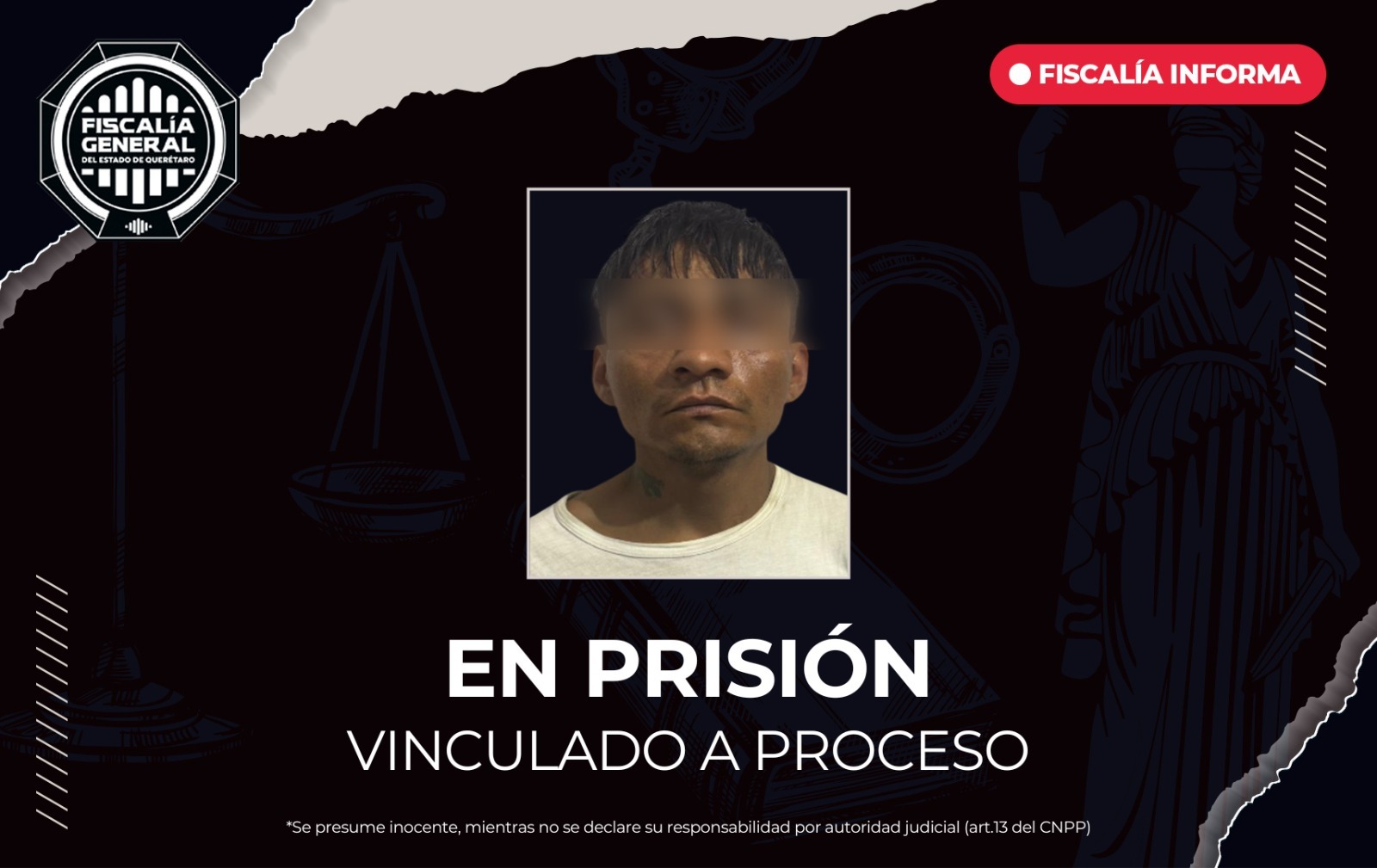 En prisión “La Picuda”, identificado por homicidio cometido en Santa Rosa Jáuregui.