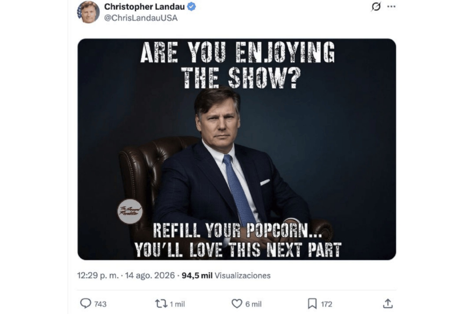 Christopher Landau responde a Andy López Beltrán en medio de polémica por visa