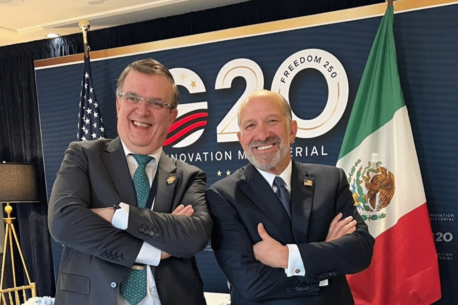 Marcelo Ebrard revisa agenda comercial e inteligencia artificial con Estados Unidos en reunión del G20