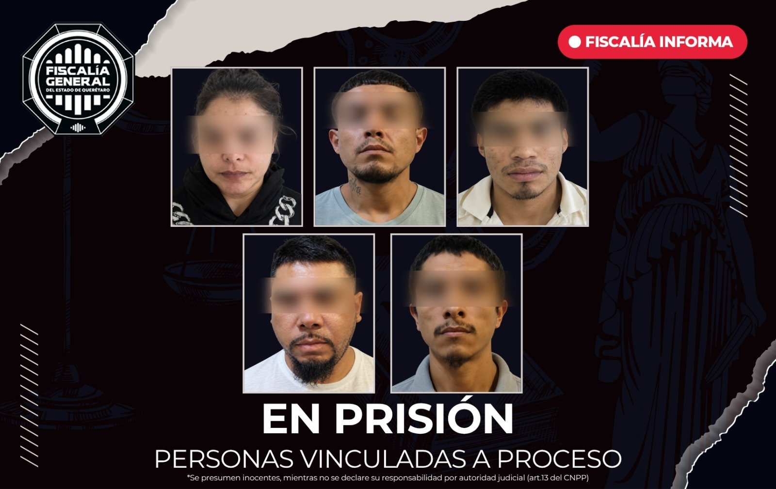 Cinco personas vinculadas a proceso por desaparición cometida por particulares en Landa de Matamoros