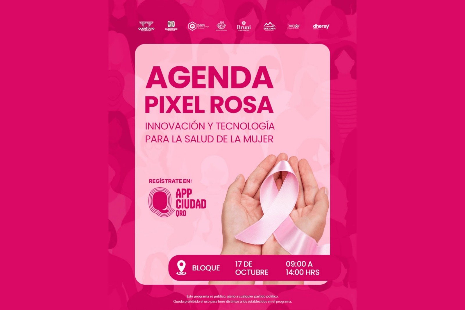 El Municipio de Querétaro convoca a Pixel Rosa sobre tecnología y salud de la mujer