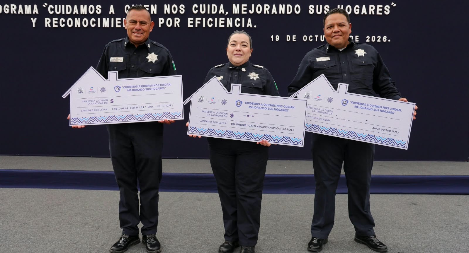 Municipio de Corregidora entrega apoyos de vivienda a policías